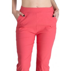 Pantaloni Rachel Marime Mare Dama ,Roz Corai ,Trei Sferturi 3/4